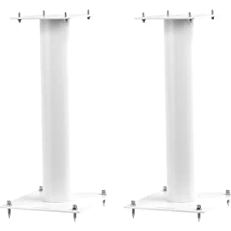 Norstone Lautsprecherständer Stylum, stabil aus Metall, bis 50kg belastbar, Paarpreis (Stylum 1 (50cm), Weiß (matt)) – Bild 1