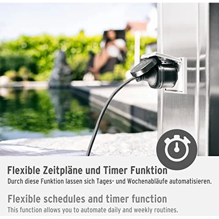 Brennenstuhl Connect WLAN Steckdose WA 3000 XS02 für außen IP44 (WIFI Steckdose Outdoor 2.4 GHz kompatibel mit Alexa, Google Assistant, kein Hub notwendig, smarte Steckdose mit freier App) – Bild 3