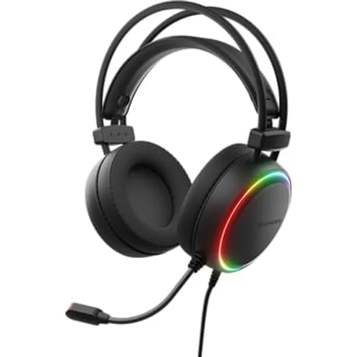 Genesis NEON 613 G2, Kabelgebundenes Gaming Headset mit Mikrofon, 50 mm Treiber, Schwarz, Multicolor Hintergrundbeleuchtung – Bild 3
