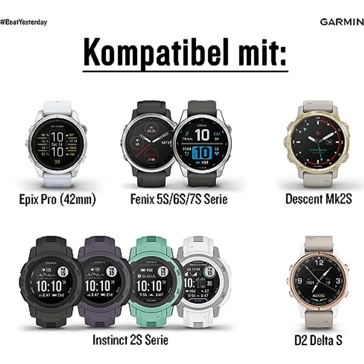 Garmin Ultrafit-Armband 22 mm Nylon Schwarz, Smartwatch-Armband für optimale Passform und Tragekomfort – Bild 4