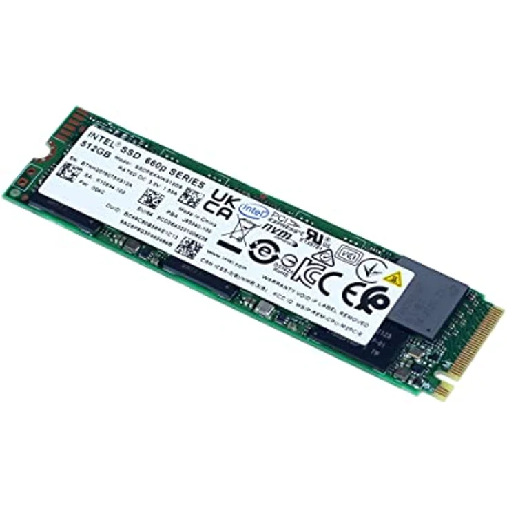 Intel Solid-State Drive 660p Series - Solid-State-Disk - verschlüsselt - 512 GB - intern - M.2 2280 - PCI Express 3.0 x4 (NVMe) - 256-Bit-AES (SSDPEKNW512G8X1) – Bild 2