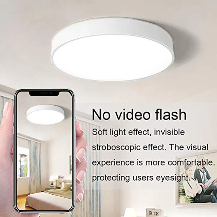 Natsen 12W Deckenleuchte LED Küchenlampe Flurlampe, Warmweiß 3000k, Ø230x50mm, Blendfrei, Weiß – Bild 2