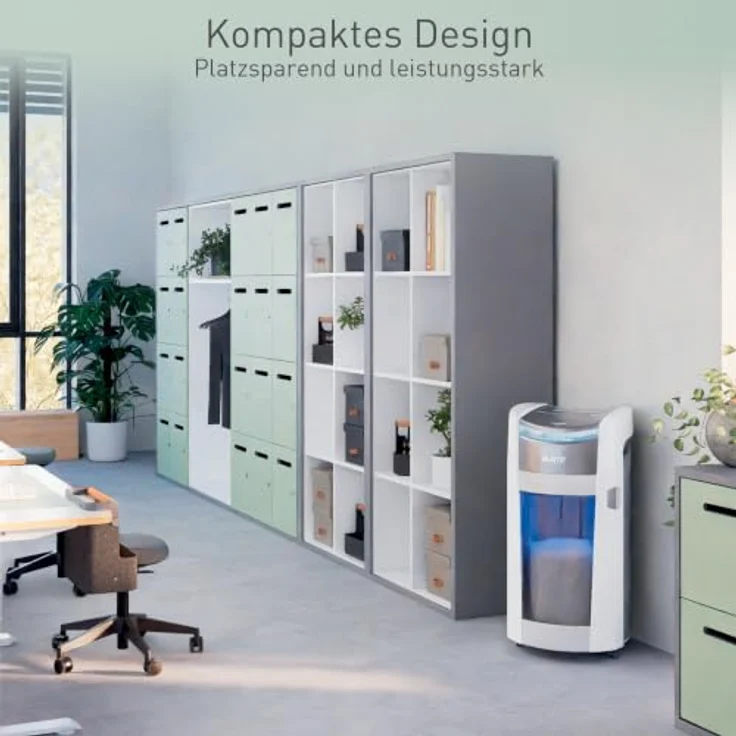 LEITZ IQ OptiMax Autofeed Office Pro 600, Aktenvernichter mit Partikelschnitt P-5, 55 dB, 50 l Auffangbehälter, bis 600 Blatt – Bild 5