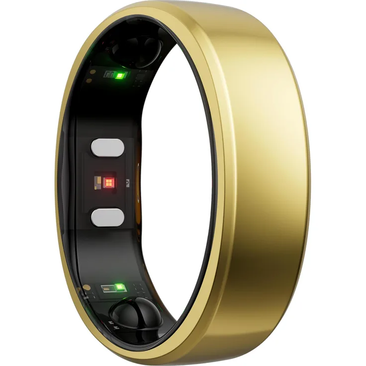 RingConn Smart Ring (Gen2), Eleganter Gesundheitsmonitor mit 10-12 Tagen Akkulaufzeit, IP68 wasserdicht, Gold