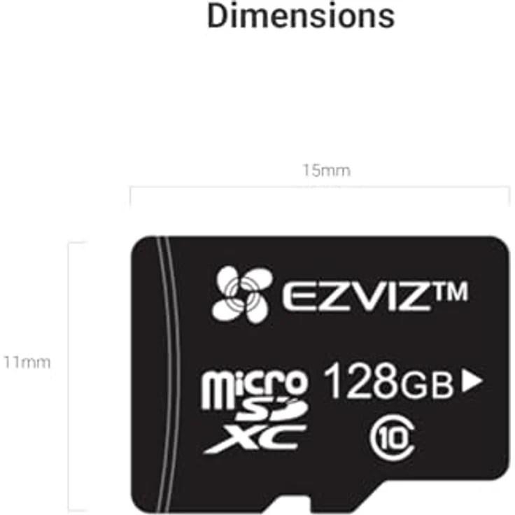 EZVIZ 128 GB Micro-SD-Karte, microSDHC, Lesegeschwindigkeit bis zu 90 MB/s, Klasse 10, U3, UHS-I, wasserdicht und stoßfest – Bild 4
