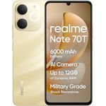 realme Note 70T 4G Smartphone, 4+128GB, 6000mAh Batteriespeicher, 7.94 mm Ultra Slim, T7250 Octa-Core, Gold