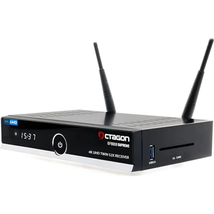 Octagon SF8008 UHD 4K Supreme Twin Sat Receiver + 500GB Festplatte INTERN, 2X DVB-S2X Tuner, E2 Linux & Define OS, mit Aufnahmefunktion, M.2 M Key, Gigabit LAN, Kartenleser, Sat to IP, WiFi WLAN - Octagon Sat-Receiver mit Twin Tuner und 500GB Festplatte, Multistream Support, Dual-Band-WiFi, Bluetooth 5.1, M.2-Schnittstelle. – Bild 2