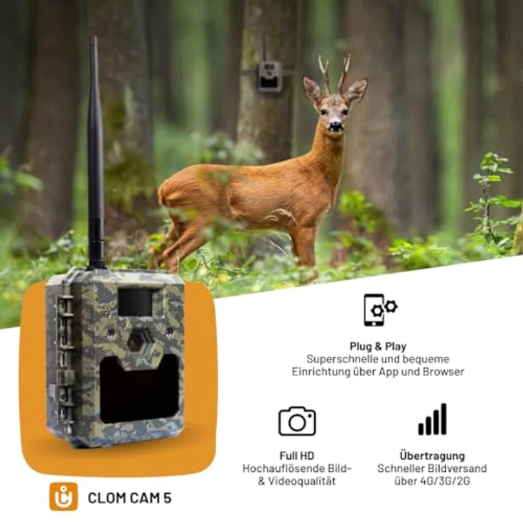 icuserver ICU CLOM Cam 5 - ICU Wildkamera 4G mit Full HD Bildern und Videoqualität, Nachtsicht, Bewegungssensor und Handyübertragung, inklusive 16GB SD-Karte - Vollständig wetterfest, entwickelt von Jägern für Jäger – Bild 2
