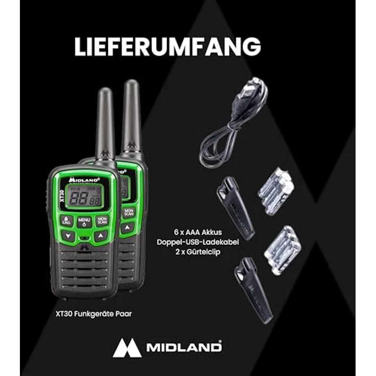 Midland 28 CB C1563, CB-Funkgerät mit 2"-LCD-Display, digitaler Rauschsperre und 12/24 V-Versorgung, sieben Farben wählbar – Bild 9