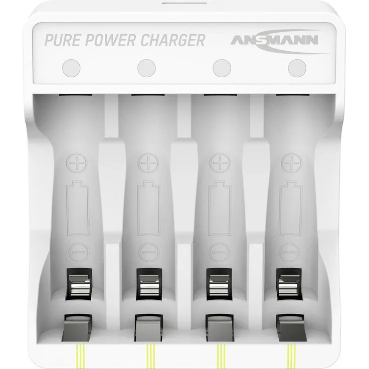Ansmann Pure Power Lademodul USB Ladegerät für Li-Ion Mignon (AA) & Micro (AAA) mit LED-Anzeige und USB-C Anschluss