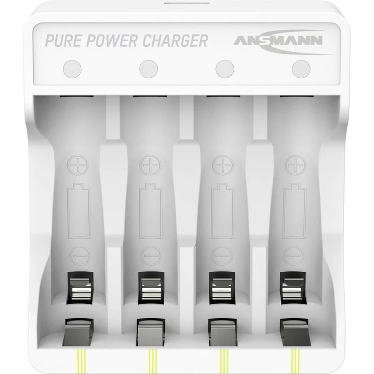 Ansmann Pure Power Lademodul USB Ladegerät für Li-Ion Mignon (AA) & Micro (AAA) mit LED-Anzeige und USB-C Anschluss