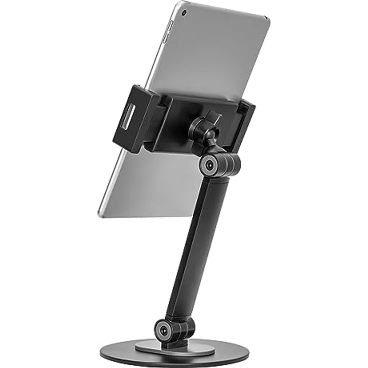 my wall HT36L Tischhalterung, Vollbeweglich für Tablets & Smartphones 4,7-12,9 Zoll, mit 2 Kugelgelenken und Silikonpolstern zum Schutz, Stabiler Standfuß – Bild 4