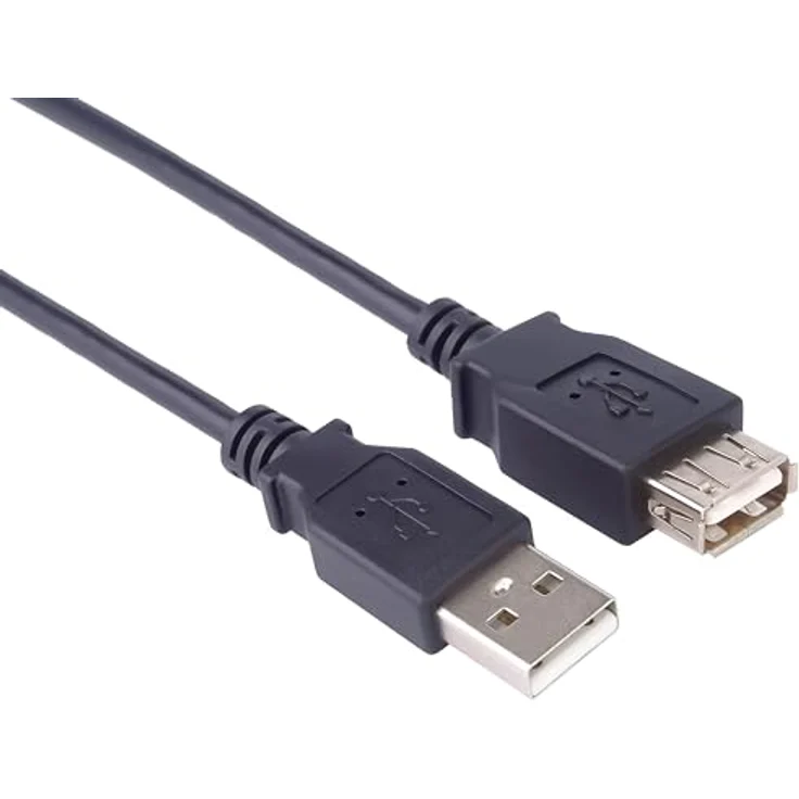 PremiumCord USB 2.0 Verlängerungskabel 2m, Datenkabel HighSpeed bis zu 480Mbit/s, Ladekabel, USB 2.0 Typ A Buchse auf Stecker, 2x geschirmt, Farbe schwarz, Länge 2m – Bild 2