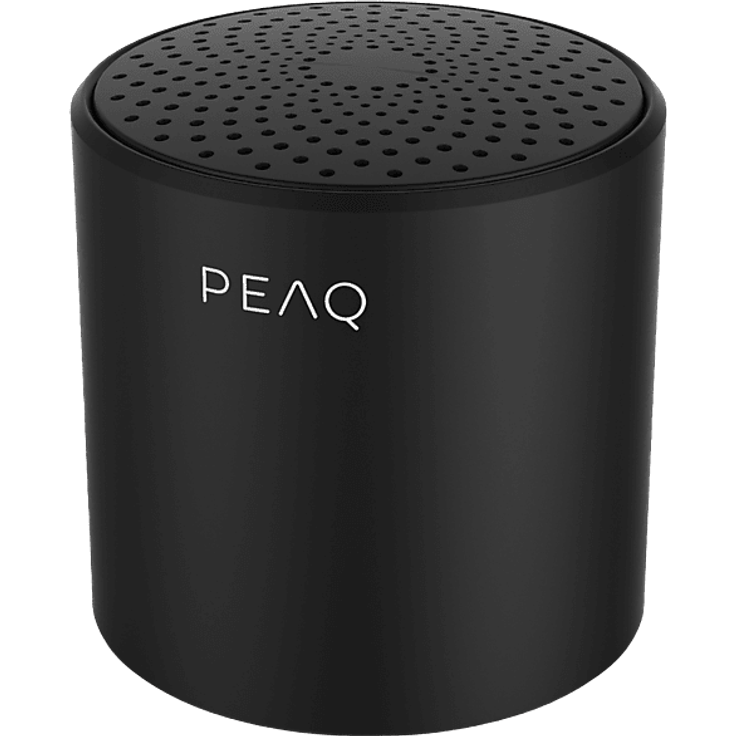 PEAQ PPA 102-B Bluetooth Lautsprecher, Schwarz, kompakter Designlautsprecher mit kabelloser Verbindung