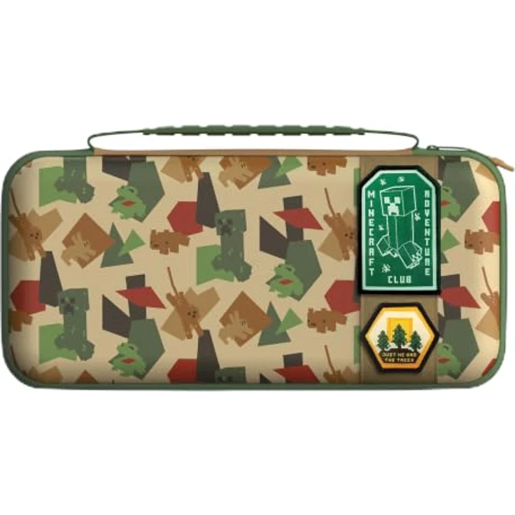 Turtle Beach PlayTrek™ Reisetasche - Minecraft™ Great Outdoors für Nintendo Switch 2, inklusive 2 Minecraft™ Klettpatches, PU-Kunstleder, gepolsterte Innenlasche, Stauraum für 12 Spielkarten – Bild 1