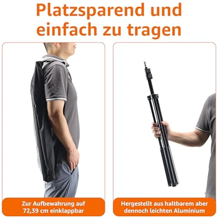 AmazonBasics - Kamera - Beleuchtungsstativ, Aluminium, 2,13 m, 2er-Pack – Bild 2