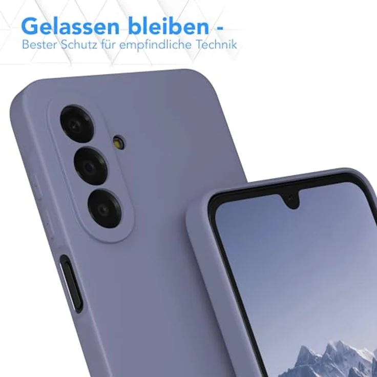 EAZY CASE Silikonhülle für Galaxy A17, dünn & stoßfest, Eisblau Matt, mit Kameraschutz und kabellosem Laden – Bild 4
