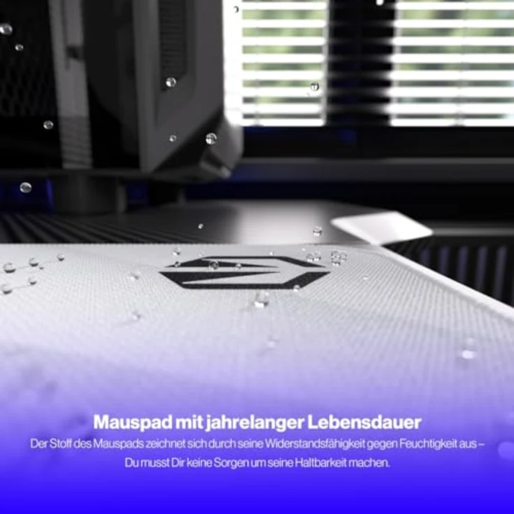 ENDORFY Crystal Onyx White XL Mauspad, 900x400 mm XXL, Glatte Mausführung, Rutschfester Gummiboden – Bild 5