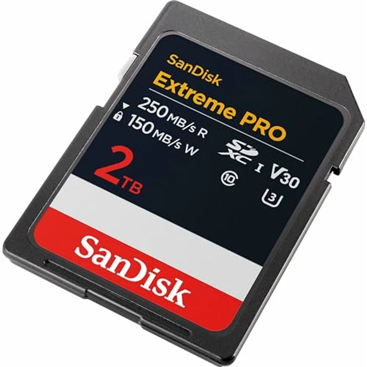 SanDisk Extreme PRO SDXC UHS-I Speicherkarte 2TB - V30, bis zu 250 MB/s, U3, 4K UHD Videos - SanDisk QuickFlow-Technologie, temeperaturbeständig – Bild 2