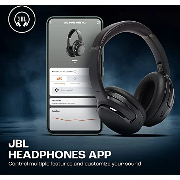 JBL Tour One M2 – Kabellose Over-Ear Kopfhörer – Bluetooth Kopfhörer mit Adaptivem Noise Cancelling in Schwarz – Bis zu 50 Stunden Wiedergabezeit mit nur einer Akkuladung – Bild 5