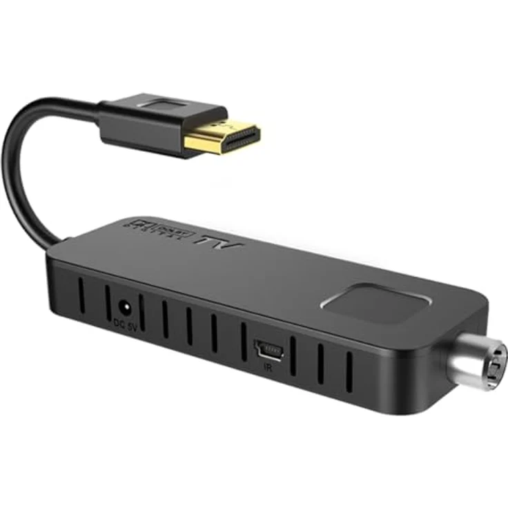 LTC Mini DVB-T2 HD Stick Receiver, H.265 HEVC Decoder mit Full HD 1080p, 2-in-1, lernfähige Fernbedienung, PVR Aufnahme, USB, HDMI, Infrarot-Sensor, Schwarz – Bild 8