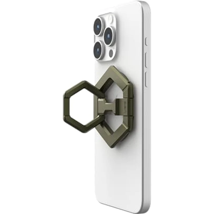 URBAN ARMOR GEAR Magnetring Halterung Ständer für magnetische Hüllen, 360° drehbar, Hoch- und Querformat, starke Magnete, olive – Bild 5