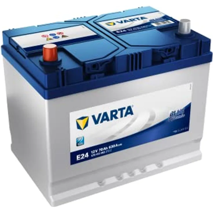 VARTA E24 Blue Dynamic, 12V 70Ah 630A Autobatterie, wartungsfrei, Schaltung 1