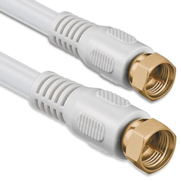 1 aTTack Koaxial Anschluss Kabel Antennenkabel Sat Kabel Anschlusskabel F-Stecker Koaxialstecker auf Koaxialkupplung doppelt geschirmt/Dreifach geschirmt/4 fach geschirmt/75 dB/85 dB/100 dB/110 dB/120 dB/125 dB SAT weiß F-F gold 85db 2,5 Meter – Bild 2