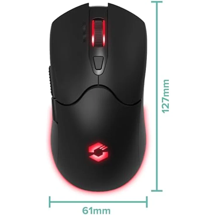 Speedlink Velox Wireless RGB Gaming Maus - Kabellose Gamer Maus mit Akku, USB-C, 4800dpi, programmierbar, leicht, RGB LED Beleuchtung, Schwarz – Bild 5