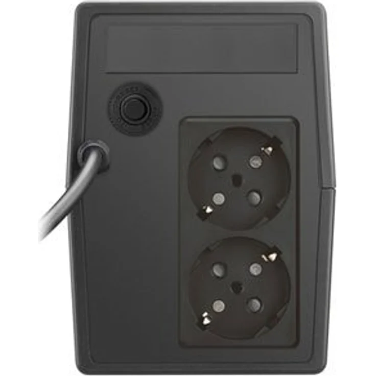 FSP Fortron FP 600 Line-Interactive USV 600 VA - 360 W, 2x Schuko, Eingang Spannungsumfang 162-290 VAC, 60-50 Hz (auto sensing), simulierte Sinuskurve, Kaltstartfunktion, Ton Alarm, schwarz – Bild 4