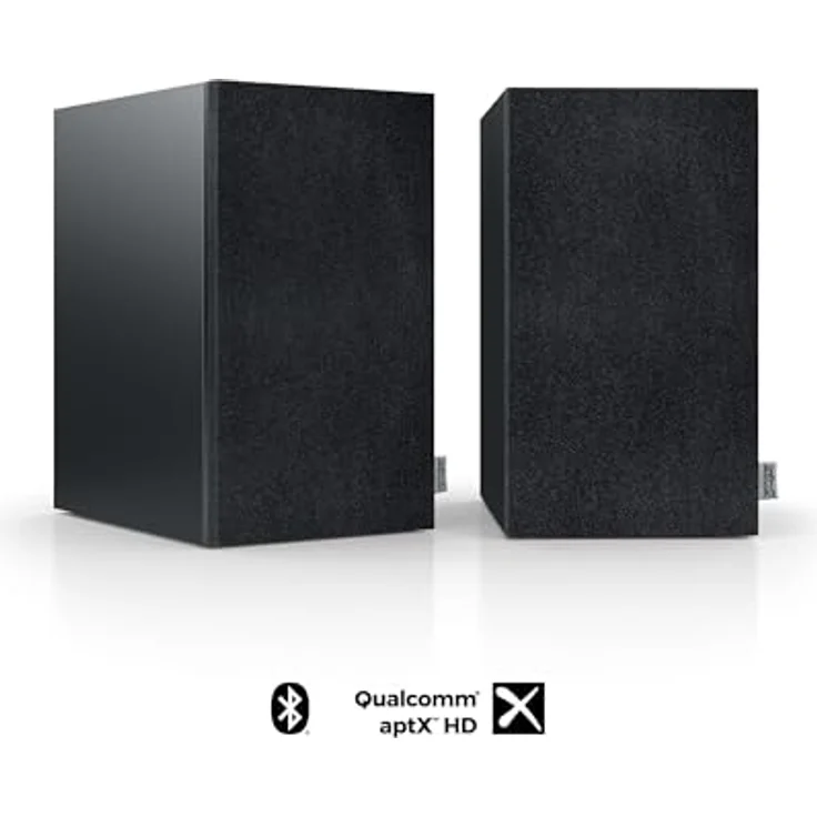 Nubert nuBoxx A-125 pro | Schwarzes Aktivlautsprecherpaar | 2 Stück Kompaktlautsprecher mit USB-C | PC-Lautsprecher mit Bluetooth aptX HD | Für den Schreibtisch | Aktivboxen mit 2 Wege Technik – Bild 2