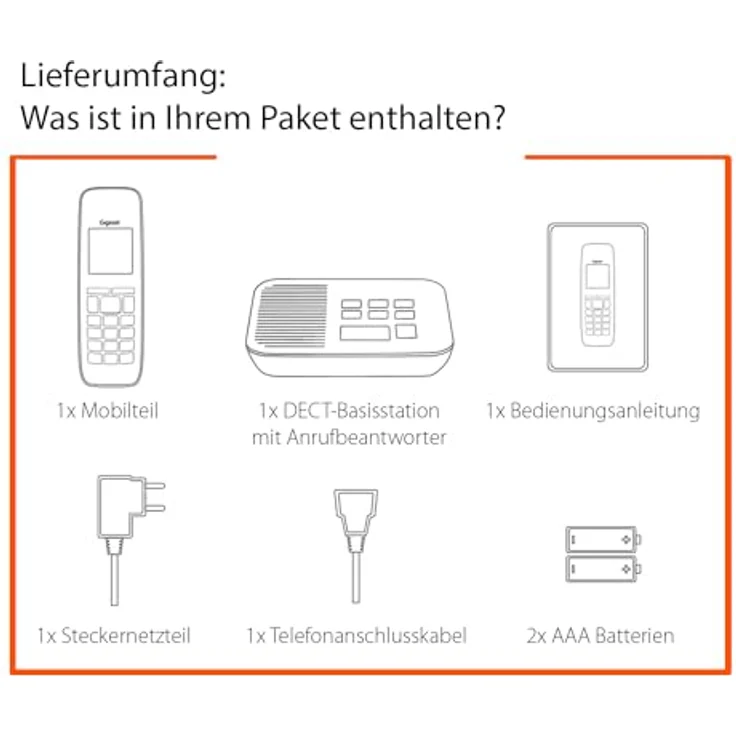 Gigaset AS690A - Schnurlostelefon mit Anrufbeantworter - DECT-Telefon mit Freisprechfunktion, großes Display, große Tasten - Festnetztelefon, weiß - Preisvergleich – Bild 6