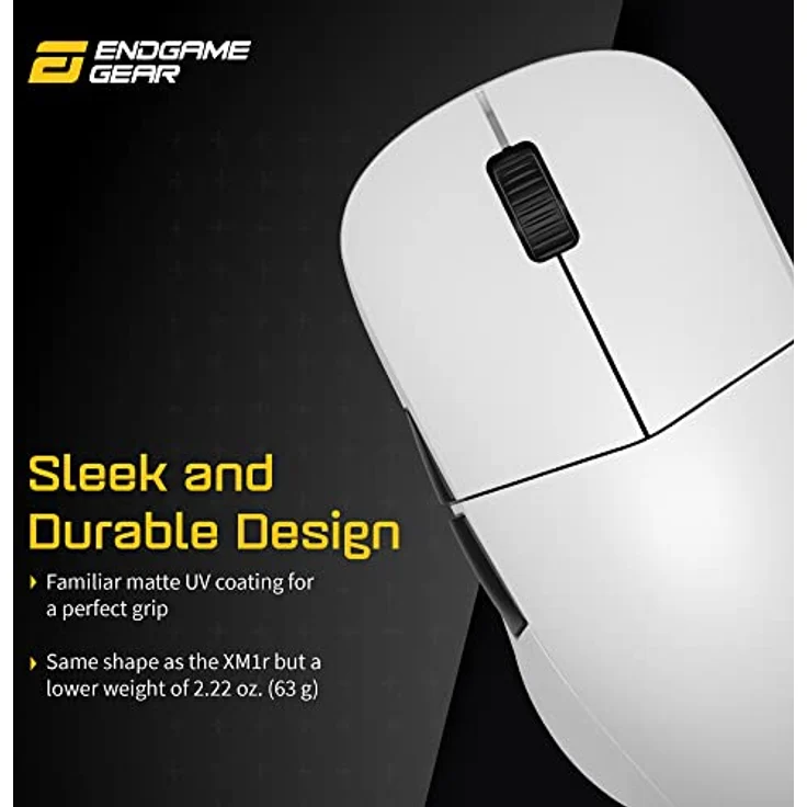 Endgame Gear - XM2we Gaming Maus Kabellos - Wireless Gaming Maus für PC 2,4-GHz Band, 19.000 CPI - Weiß – Bild 3