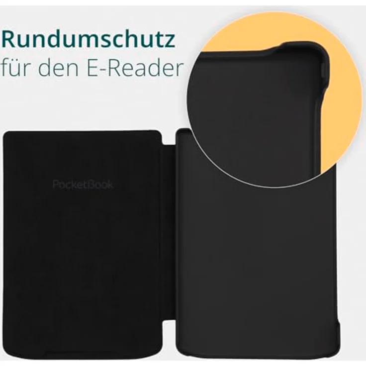 PocketBook Shell Cover - Lemon Print 6" Tablet-Tasche mit integrierter Hartschale und freiem Zugang zu allen Anschlüssen – Bild 5