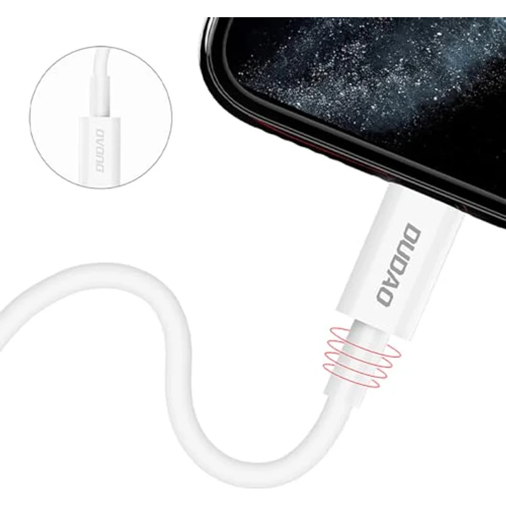 Dudao L6X USB-C - Lightning PD 20W Kabel, 1M, für schnelle Aufladung und Datenübertragung, Weiß – Bild 2