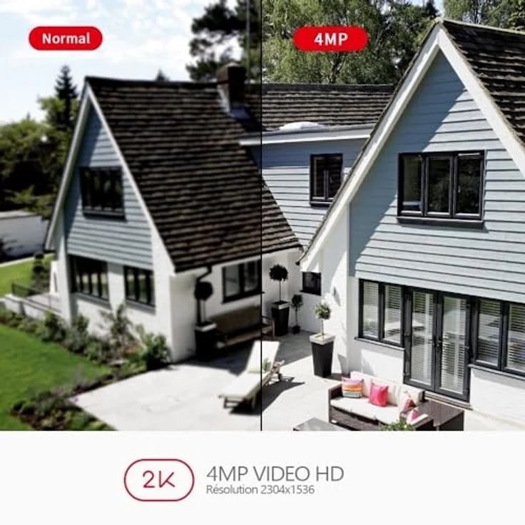 Foscam G4P - Weiße Super HD Outdoor IP Kamera mit 20m Nachtsicht, Bewegungserkennung, 4MP, IP-WLAN-Überwachungskamera u. Gegensprech-Zweiwege-Audio, wetterfeste Security-Cam mit microSD-Kartenslot – Bild 6
