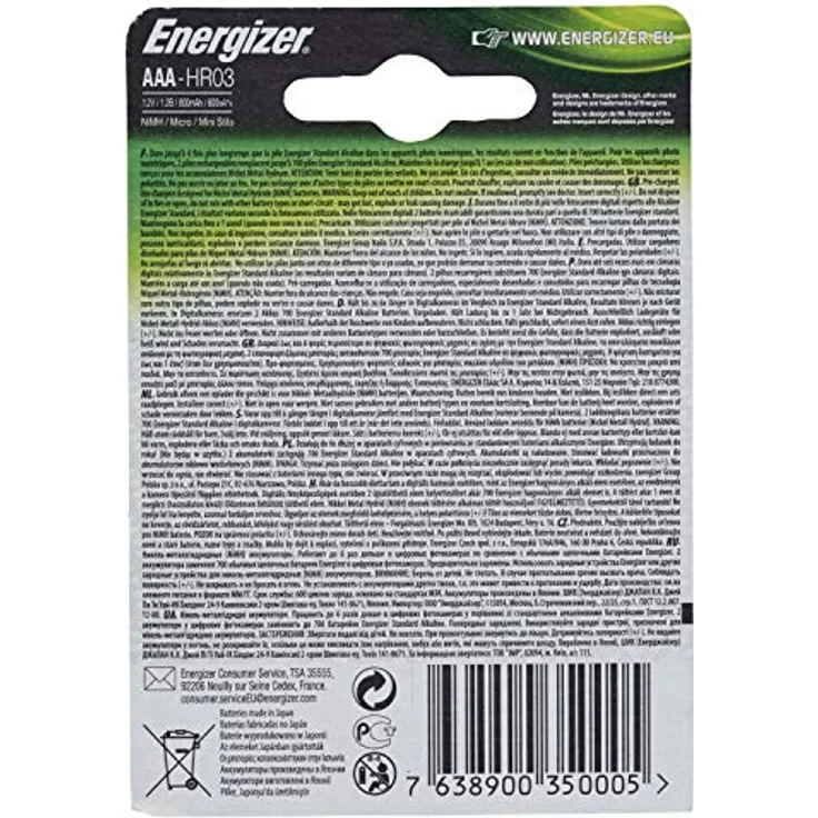 Energizer Extreme AAA 800 mAh 2er Blister – Bild 3