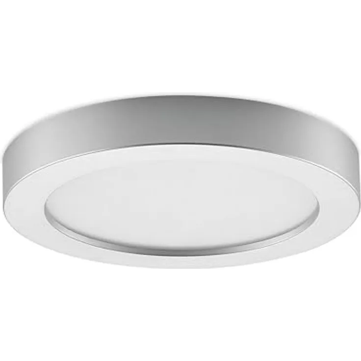 PRIOS LED Deckenleuchte 'Edwina' (Modern) in Alu aus Aluminium für Badezimmer - Energiesparende Lampe mit hochwertigen Leuchtmitteln, 1 flammig
