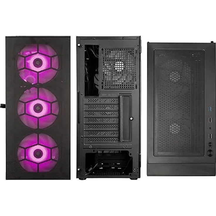 Kolink Observatory HF Mesh Midi-Tower PC-Gehäuse Schwarz 2 vorinstall, exzellenter Airflow & umfangreiche Hardware-Unterstützung – Bild 4