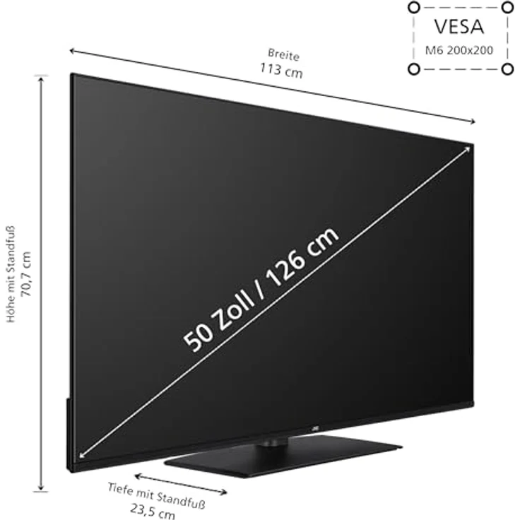 JVC 50 Zoll QLED Fernseher/Tivo Smart TV (4K UHD, HDR Dolby Vision, Dolby Atmos, Triple Tuner, 6 Monate HD+ inkl.) LT-50VUQ3455 – Bild 3