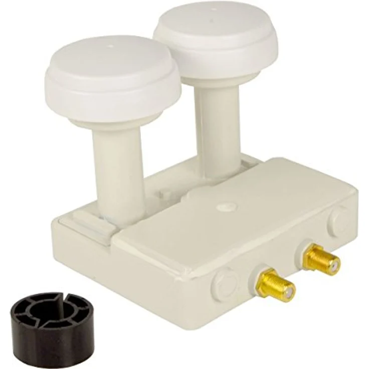 Premium X PXS80 Satelliten-Komplettanlage, 80 cm Satellitenschüssel hellgrau mit Twin Monoblock LNB für Astra 19,2° und Hotbird 13°, inklusive 4x F-Stecker – Bild 4