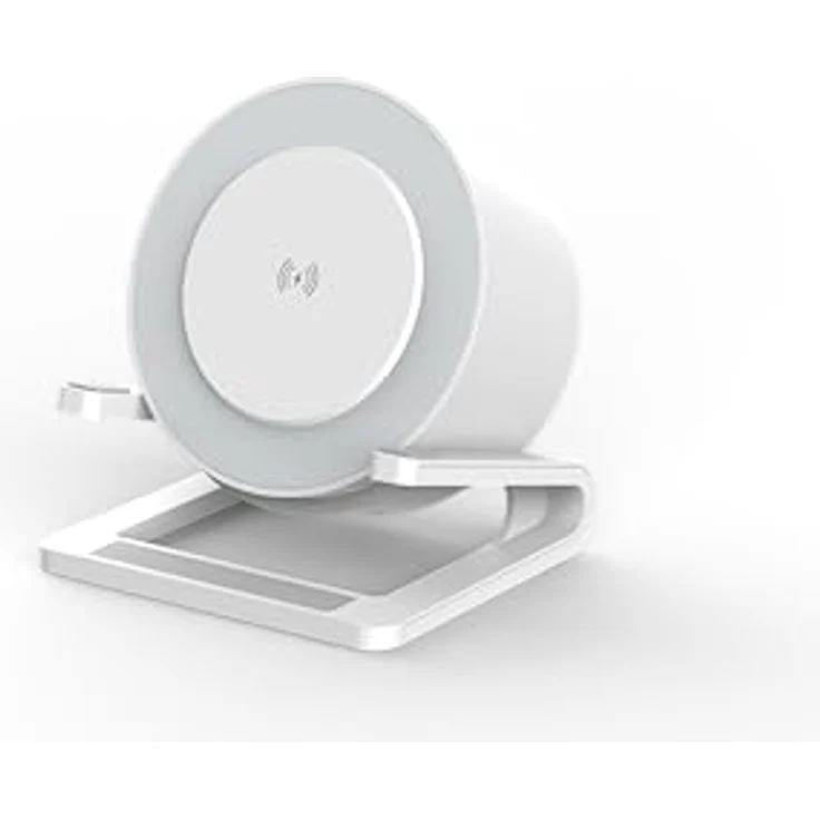 Devia Bluetooth-Lautsprecher I-M3 mit induktivem 15-W-Ladegerät und Licht, weiß – Bild 1