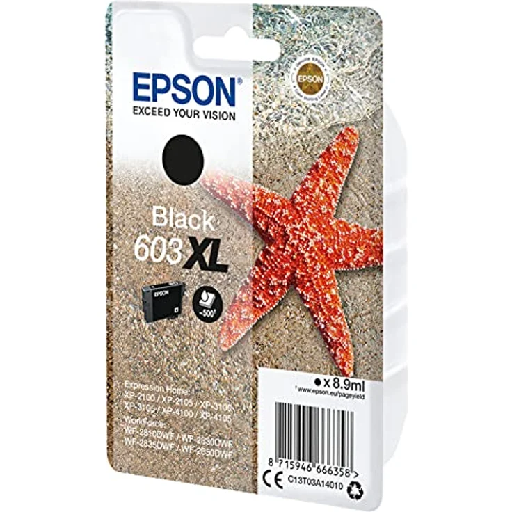 Epson 603XL - 8.9 ml - XL - Schwarz - Original - Blister mit RF- / aktustischem Alarmsignal - Tintenpatrone - für Expression Home XP-2100, 2105, 3100, 3105, 4100, 4105, WorkForce WF-2810, 2830, 2835, 2850 – Bild 2