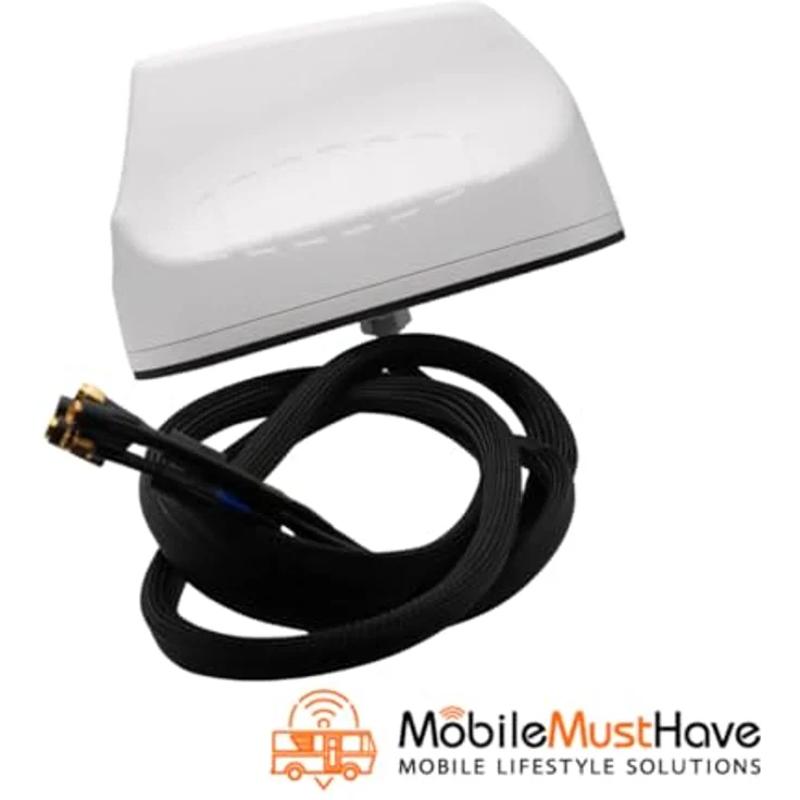 Poynting A-MIMO-0003-V2-17, 5G/LTE MIMO Antenne für KFZ/Marine, 21 dBi Gain, omnidirektional, weiß, SMA M & RPSMA – Bild 2
