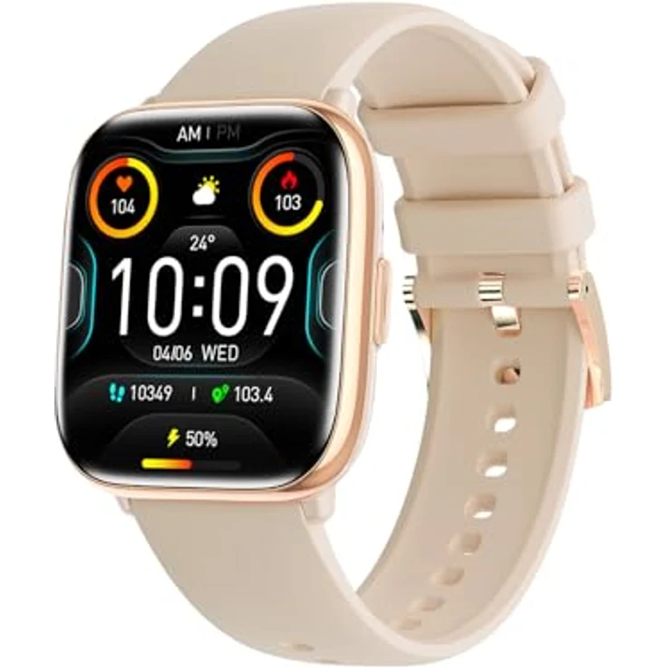 Trevi T-FIT 265A Smartwatch mit 1,75 Zoll AMOLED-Display, Always On Full Touch, kabellose Anrufe, Schlafüberwachung, Schritte, Herzfrequenz, Fitness-Tracker, wasserdicht IP67, Gold – Bild 5