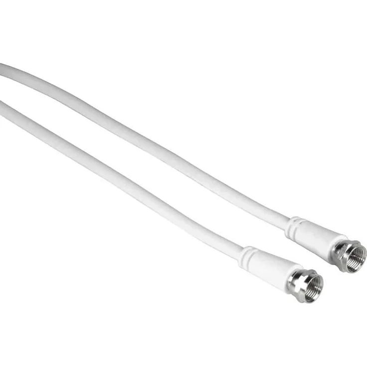 Hama Antennenkabel 00205040, 10 m, F-Stecker auf F-Stecker, weiß