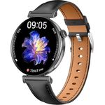 Knauermann PRO 3 Mini (2024) Schwarz - Gesundheitsuhr Smartwatch mit EKG, HRV, SOS-Funktion, AMOLED-Display, BT, Schlafapnoe, Edition 1, 14-24, rund