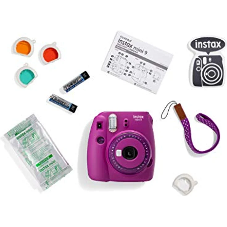 Fujifilm Instax Mini 9 Clear Kamera mit 10 Aufnahmen, Violett – Bild 5