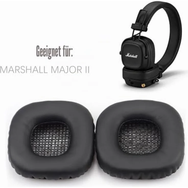 INF Kopfhörer-Ohrpolster und Kopfbügel für Marshall Major II, PU-Leder, Gute Schalldämmung, Schutz vor Kratzern und Staub – Bild 5