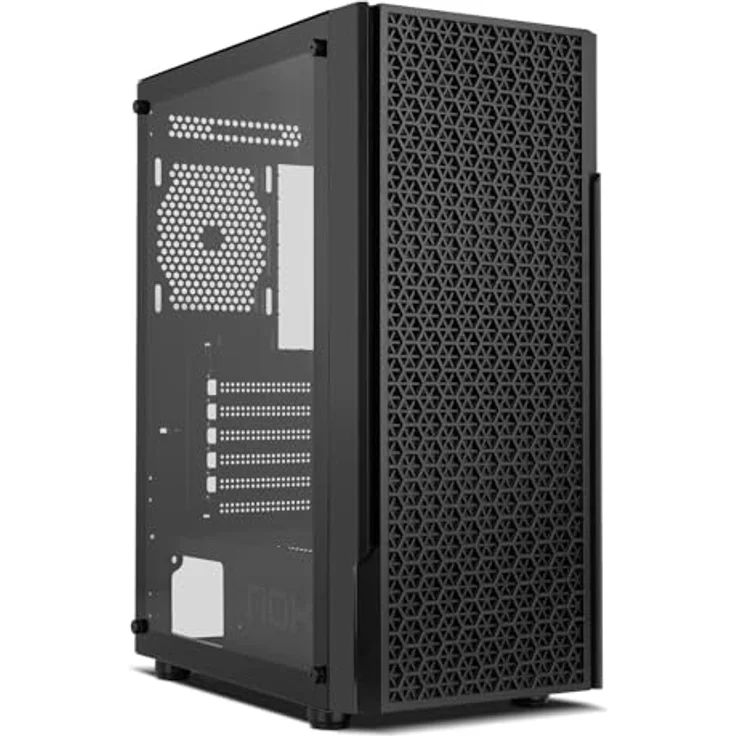 NOX XTREME PRODUCTS Infinity BETA - Semitower M-ATX | ITX, Schwarz, Seitenfenster aus gehärtetem Glas, Platz für 8 Lüfter, Komp. Grafikkarten bis 300mm, USB 3.0 – Bild 1